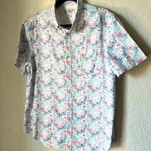 Original Penguin Flamingo Pineapple Print Button Down | Size L | Resort/Vacation